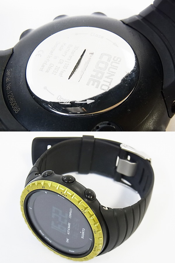 実際に弊社で買取させて頂いたSUUNTO/スント CORE/コア デジタル腕時計/黒×黄/SS013315010の画像 1枚目