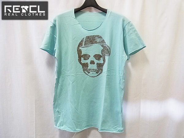 実際に弊社で買取させて頂いたlucien pellat-finet/ルシアンペラフィネ スカルTシャツ L 水色