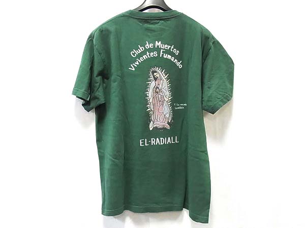 実際に弊社で買取させて頂いたRADIALL/ラディアル 半袖 バックプリントTシャツ 緑 L /マリアの画像 1枚目