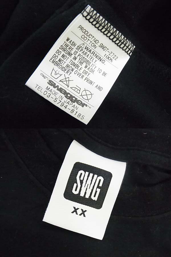 実際に弊社で買取させて頂いたswagger/スワッガー SWGT-2722 プリント Tシャツ XXL ブラックの画像 2枚目