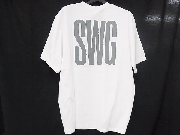 実際に弊社で買取させて頂いたSWAGGER/スワッガー Tシャツ XXL SWGT-2774 BUIKD ING　白の画像 1枚目