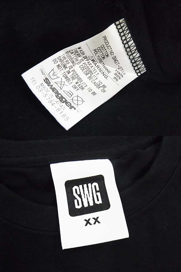 実際に弊社で買取させて頂いたswagger/スワッガー SWGT-2746 プリント Tシャツ XXL ブラックの画像 2枚目