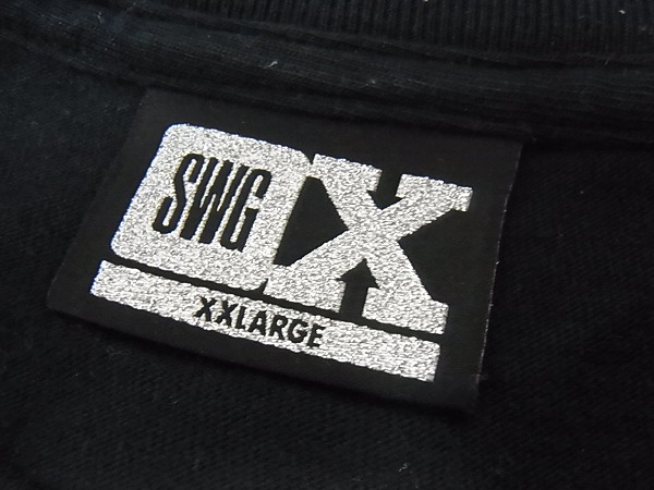 実際に弊社で買取させて頂いたSWAGGER/スワッガー Tシャツ XXL 10週年記念　X　黒
の画像 2枚目