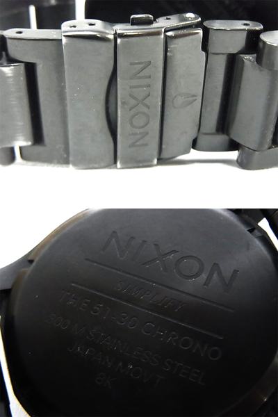 実際に弊社で買取させて頂いたNIXON/ニクソン THE 51-30 クロノオールブラック/A083-001の画像 2枚目