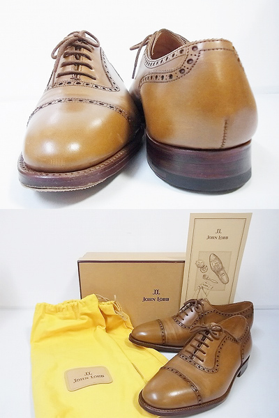 実際に弊社で買取させて頂いたJOHN LOBB/ジョンロブ ADELAIDE 8695 茶 ウイングチップ 6.5Eの画像 2枚目