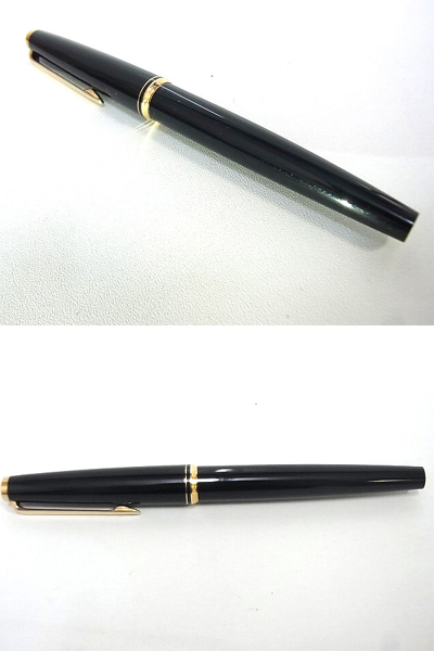 実際に弊社で買取させて頂いたMONTBLANC/モンブラン 万年筆/ ペン先585 ブラック×ゴールドの画像 2枚目