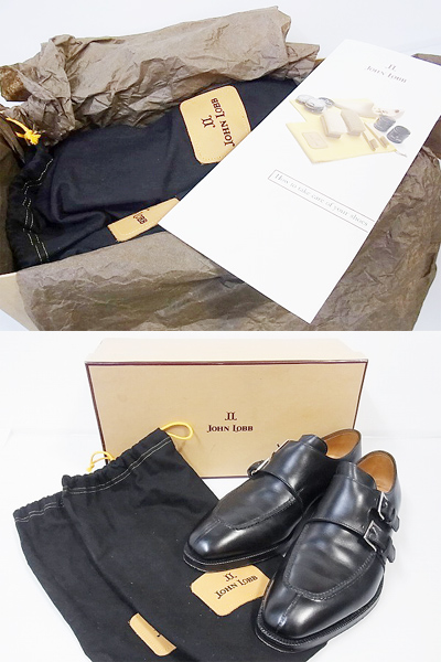 実際に弊社で買取させて頂いたJOHN LOBB/ジョンロブ VINT2001 8896 レザーシューズ黒 6.5Eの画像 2枚目