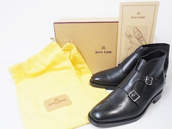 実際に弊社で買取させて頂いたJOHN LOBB/ジョンロブ DEBEE 8896 黒　ベルト ブーツ　6.5E
の画像 2枚目