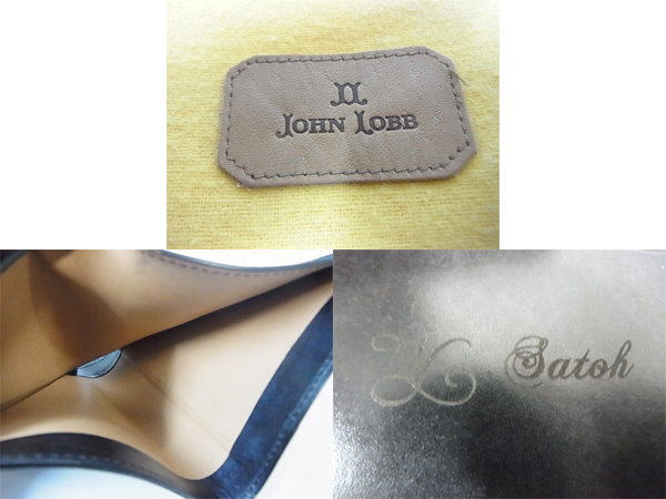 実際に弊社で買取させて頂いたJOHN LOBB/ジョンロブ お札入れ 二つ折り財布 ブラック/黒の画像 2枚目