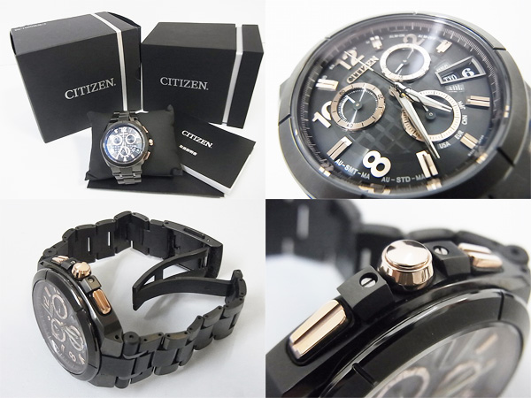 実際に弊社で買取させて頂いた限定CITIZEN/シチズン アテッサ/電波クロノグラフ BY-0045-66Eの画像 2枚目