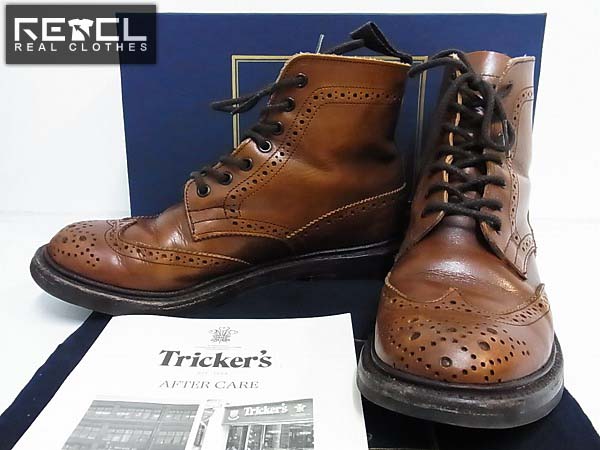 実際に弊社で買取させて頂いたTricker's/トリッカーズ ウィングチップ カントリー ブーツ 茶