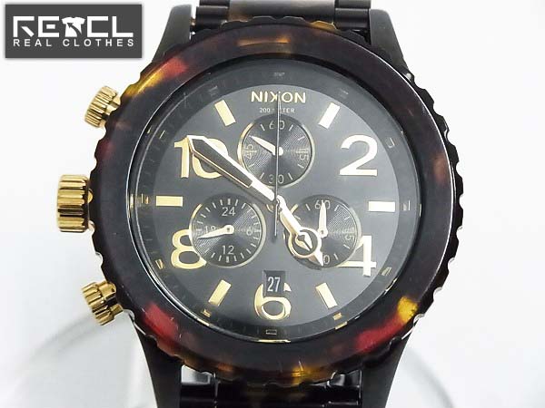 実際に弊社で買取させて頂いたNIXON/ニクソン THE42-20 CHRONO/クロノ べっ甲柄/A037-679