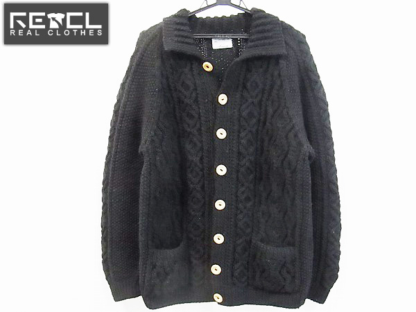 実際に弊社で買取させて頂いたINVERALLAN/インバーアラン casual Aran/ニットジャケット/黒