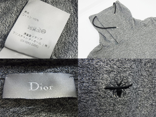 実際に弊社で買取させて頂いたDior HOMME/ディオールオム　BEE刺繍半袖ハイネックTシャツ Sの画像 2枚目