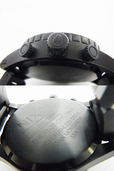 実際に弊社で買取させて頂いたNIXON/ニクソン THE51-30/クロノグラフ腕時計 オールブラックの画像 1枚目