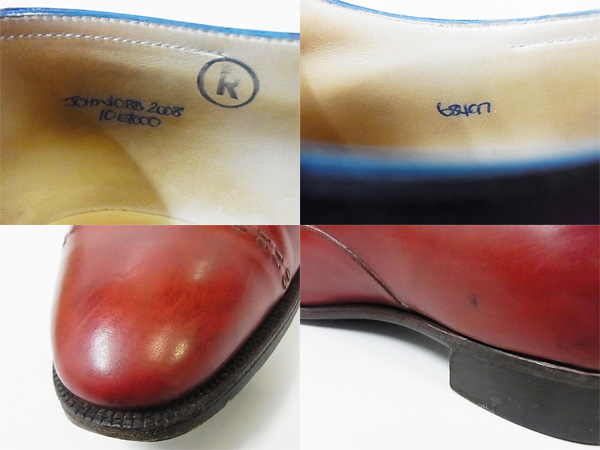 実際に弊社で買取させて頂いたJOHNLOBB/ジョンロブ 2008 RED OXFORD CALF R品/10E/レザーの画像 2枚目