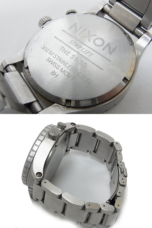 実際に弊社で買取させて頂いたNIXON/ニクソン THE51-30 A057100 タイドグラフ 白銀/腕時計の画像 2枚目