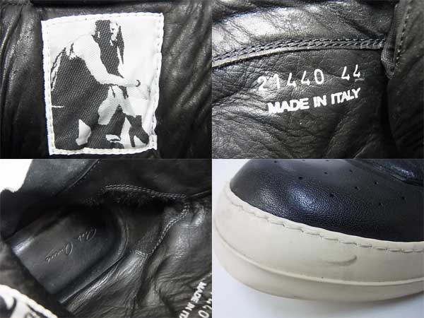 実際に弊社で買取させて頂いたRICK OWENS/リックオウエンス スニーカー MID ジップ ブラックの画像 2枚目