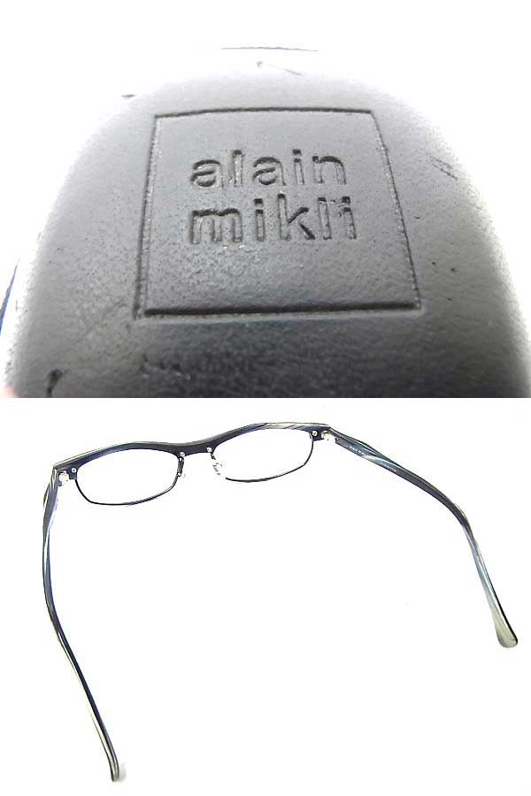 実際に弊社で買取させて頂いたalain mikli/アランミクリ A9913 めがね/眼鏡フレーム青黒 度入の画像 2枚目