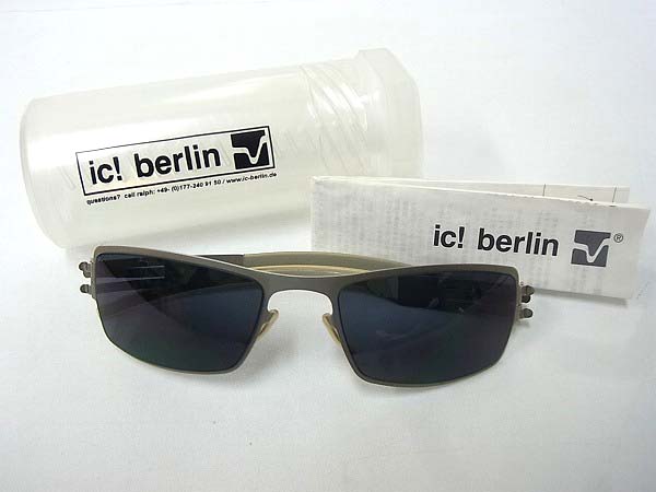 実際に弊社で買取させて頂いたic! berlin/アイシーベルリン valentin サングラス フルリム 銀の画像 2枚目