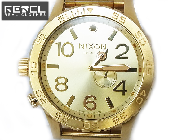 実際に弊社で買取させて頂いたNIXON/ニクソン THE 51-30 オールゴールド 腕時計/A057-502