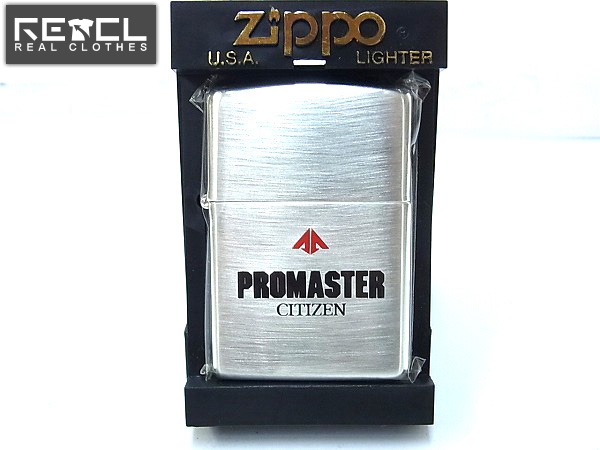 実際に弊社で買取させて頂いたzippo/ジッポーライター PROMASTER/シチズンロゴ シルバー 95年