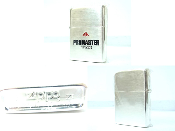 実際に弊社で買取させて頂いたzippo/ジッポーライター PROMASTER/シチズンロゴ シルバー 95年の画像 1枚目