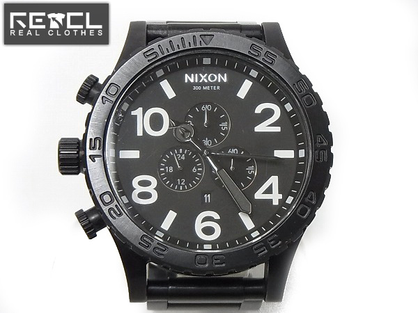 実際に弊社で買取させて頂いたNIXON/ニクソン 51-30 CHRONO 腕時計 A083-001 クォーツ 黒