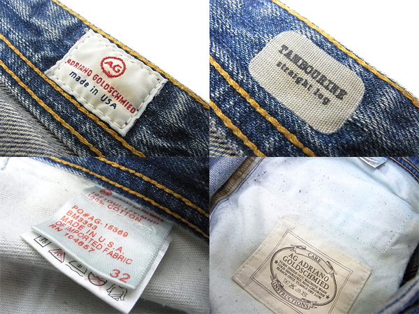 実際に弊社で買取させて頂いたAG Jeans/エージージーンズ クラッシュストレートデニム 32の画像 2枚目