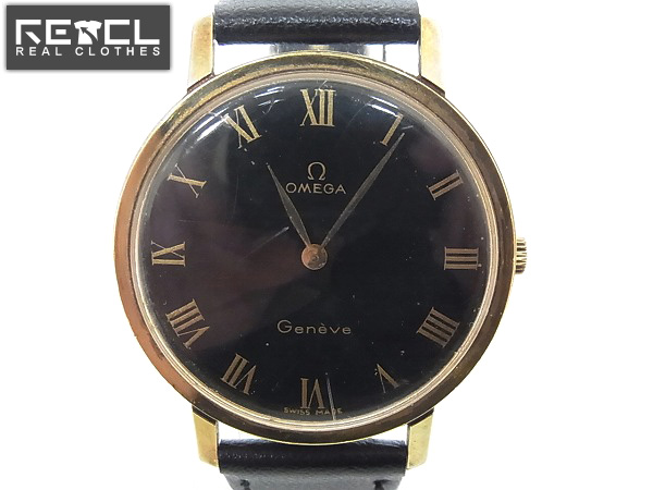 実際に弊社で買取させて頂いたOMEGA/オメガ GENEVE/ジュネーブ/手巻き/風防/ブラック