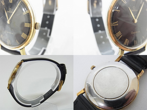 実際に弊社で買取させて頂いたOMEGA/オメガ GENEVE/ジュネーブ/手巻き/風防/ブラックの画像 1枚目