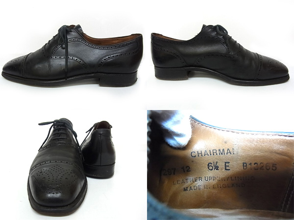 実際に弊社で買取させて頂いたCrockett&Jones×BEAMSF メダリオンストレートチップ/8297 6.5Eの画像 1枚目