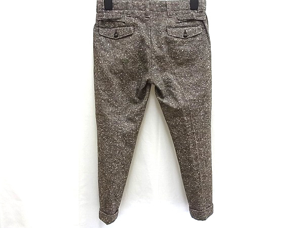 実際に弊社で買取させて頂いた12AW SOPHNET/ソフネット ツイードクロップドパンツ 茶の画像 1枚目