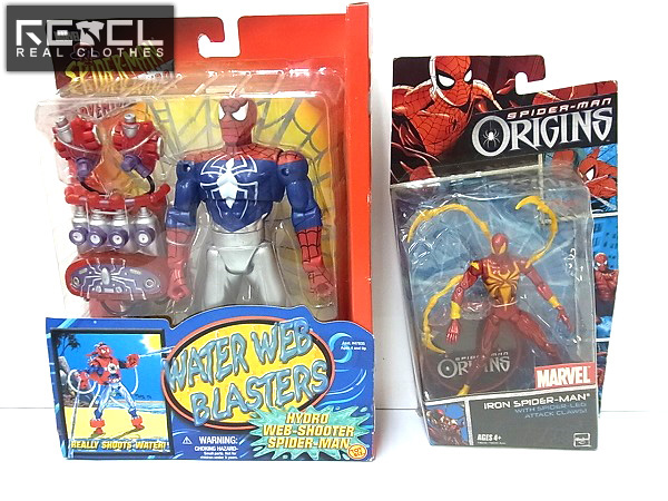 実際に弊社で買取させて頂いたスパイダーマン ORIGINS/WATERWEBBLASTERS フィギュア 2点SET