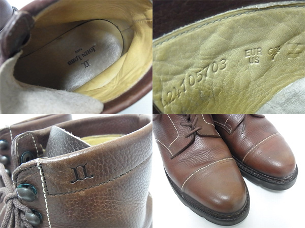 実際に弊社で買取させて頂いたJOHNLOBB/ジョンロブ ロッキー/レースアップブーツ/レザー US7の画像 2枚目