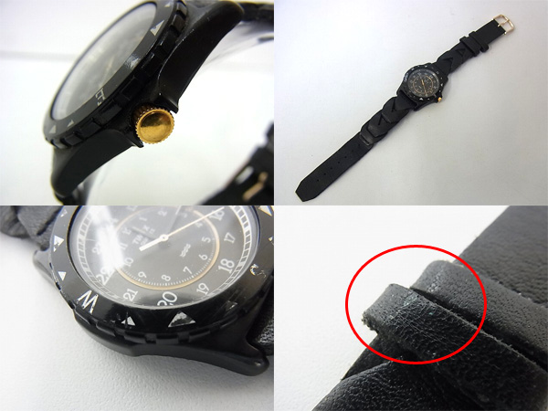 実際に弊社で買取させて頂いたTIMEX/タイメックス CR2016CELL 腕時計 レザーベルト ブラックの画像 2枚目