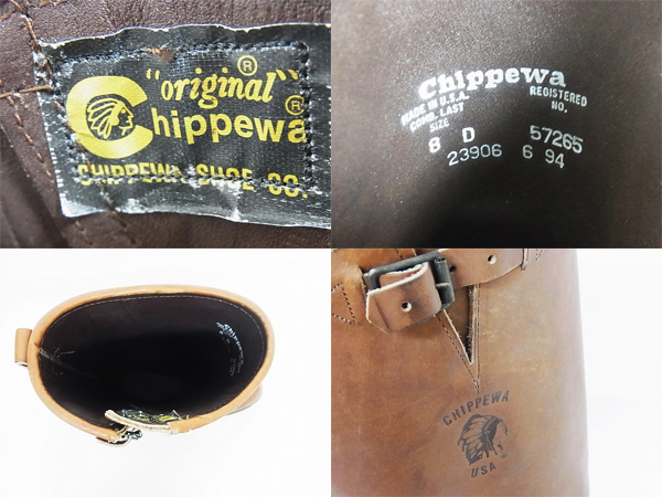 実際に弊社で買取させて頂いたCHIPPEWA/チペワ original 黒タグ ロングエンジニアブーツ 8D
の画像 2枚目