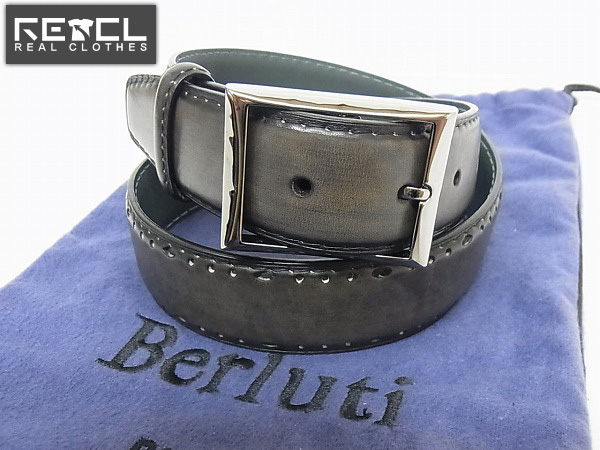 実際に弊社で買取させて頂いたBerluti/ベルルッティ Classique Belt レザーベルト 30mm