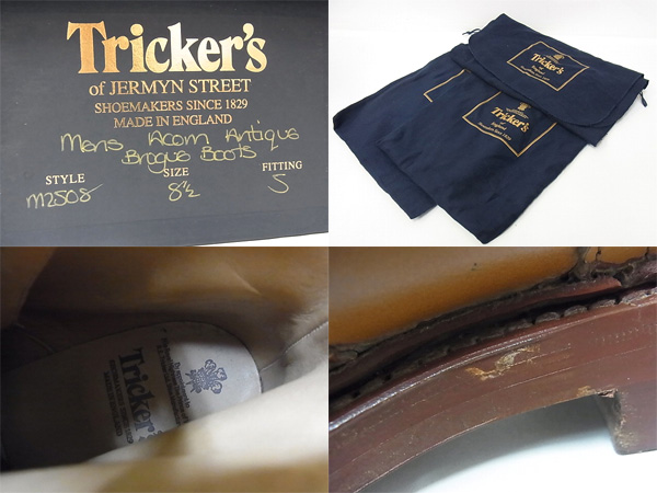 実際に弊社で買取させて頂いたTricker's/トリッカーズ m2508 カントリーブーツ キャメル 8.5の画像 2枚目