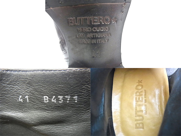 実際に弊社で買取させて頂いたButtero/ブッテロ サイドジップシューズ/なめしブラウン B4371の画像 2枚目