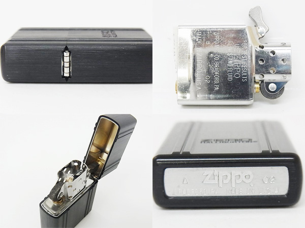 実際に弊社で買取させて頂いたzippo/ジッポー ZERO HALLIBURTON/ゼロハリ ブラック 02年製の画像 2枚目