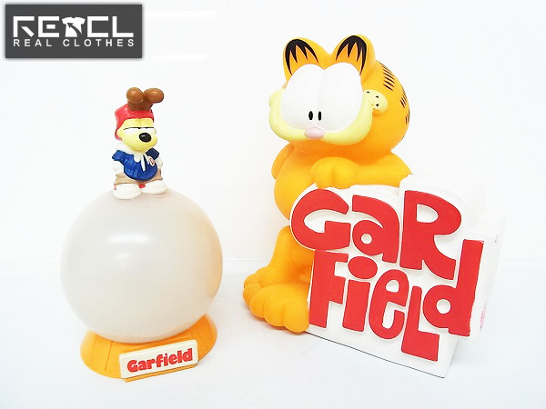 実際に弊社で買取させて頂いたGar Field/ガーフィールド ソフビ貯金箱＆スタンドライト2点SETの画像 0枚目