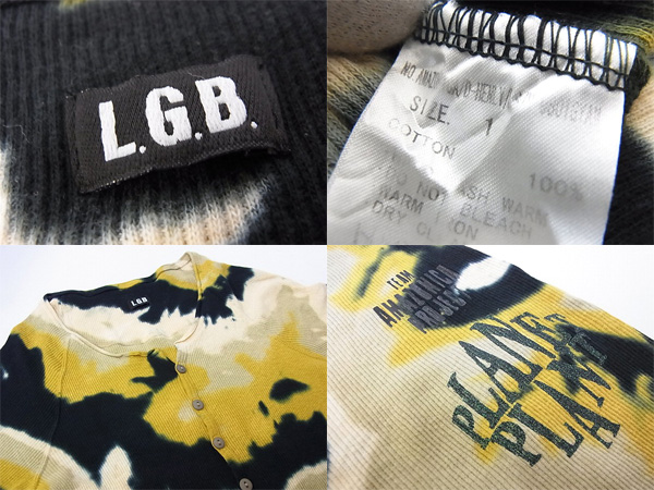 実際に弊社で買取させて頂いたLGB/ルグランブルー ヘンリーネックムラ染めカットソー 黄 1の画像 2枚目