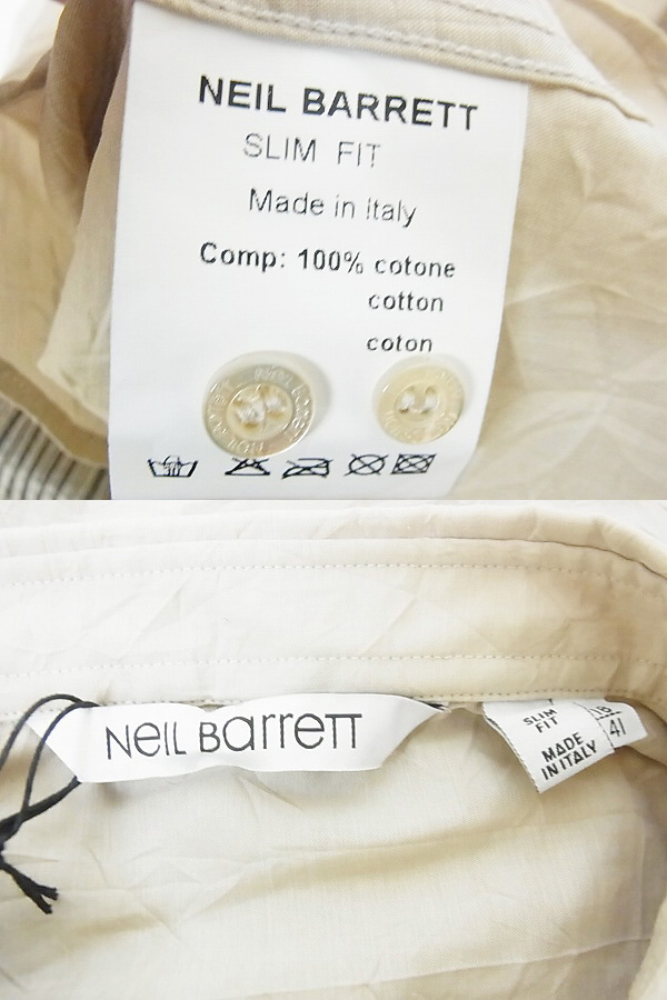 実際に弊社で買取させて頂いたNEIL BARRETT/ニールバレット プリーツ長袖シャツ BCM73L/41の画像 2枚目