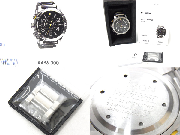 実際に弊社で買取させて頂いたNIXON/ニクソン 48-20 CHRONO/クロノグラフ 腕時計 A486-000の画像 2枚目