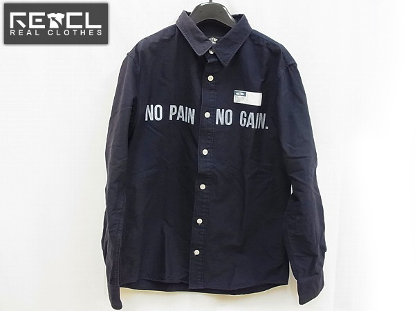 実際に弊社で買取させて頂いたチャレンジャー12SS NO PAIN NO GAIN オックスシャツ ネイビーL