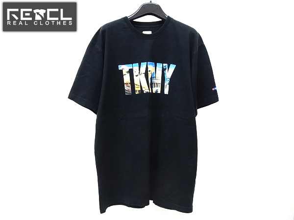 実際に弊社で買取させて頂いたSWAGGER/スワッガー TKNYロゴ半袖Tシャツ ブラック×ブルー L