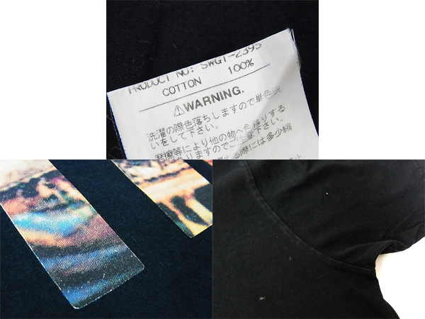 実際に弊社で買取させて頂いたSWAGGER/スワッガー TKNYロゴ半袖Tシャツ ブラック×ブルー Lの画像 2枚目