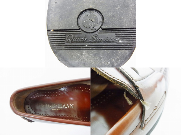 実際に弊社で買取させて頂いたCOLE HAAN/コールハーン レザーコインローファー USA製の画像 2枚目