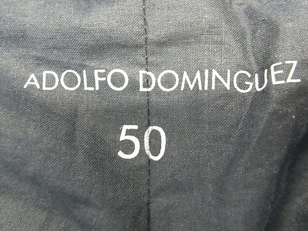 実際に弊社で買取させて頂いたADOLFO DOMINGUEZ/アドルフォドミンゲス リネンジャケットUSA40の画像 2枚目